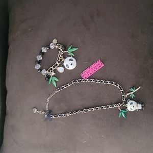 Panda Necklace and Bracelet. Betsey Johnson Inspired